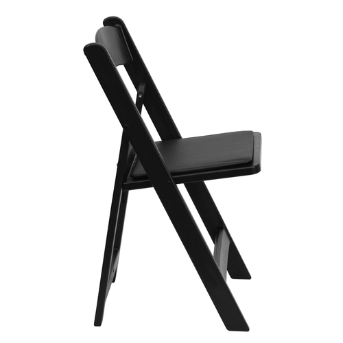 Flash Furniture LE-L-1-BLACK-GG 17.5" W x 30.75" H x 18" D Vinyl Padded Seat Resin Black Hercules Series Folding Chair