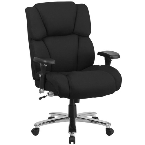 Flash Furniture GO-2149-GG 30" W x 48" H x 34" D Black Hercules Series 24/7 Big & Tall Executive Swivel Office Chair