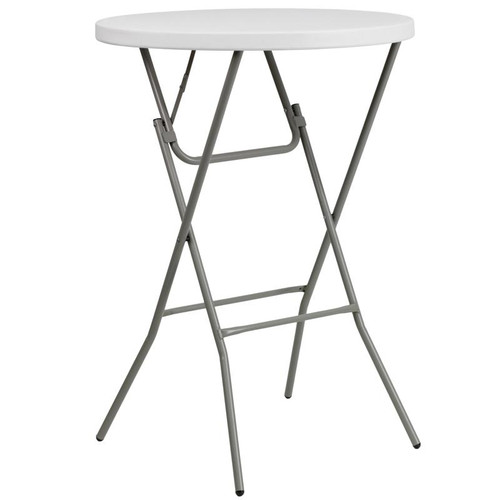Flash Furniture DAD-YCZ-80R-2-BAR-GW-GG Round 31 1/4" Dia. x 43 3/4" H Waterproof Folding Table