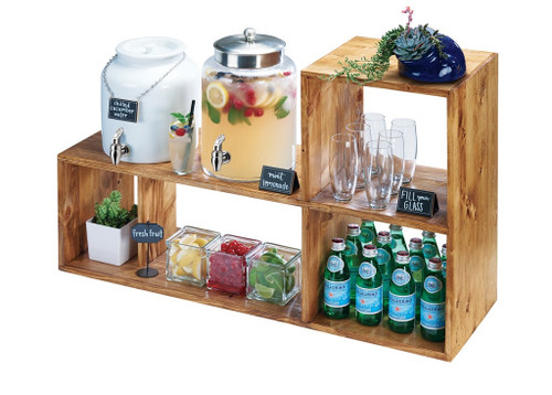 Cal-Mil 1933-99 38" W x 12" D x 24" H Rustic Pine Small Removable Shelf Madera Library Display