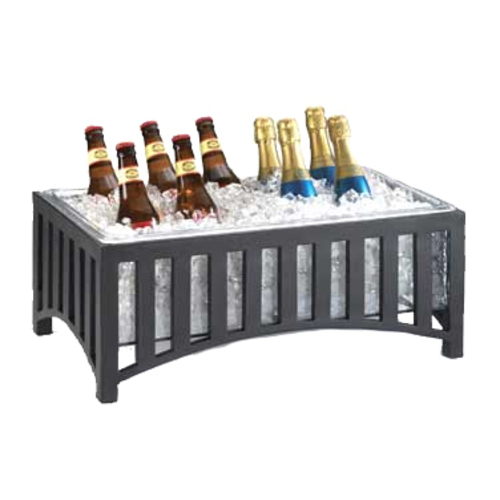 Cal-Mil 1365-12-13 14" W x 22" D x 8.5" H Clear Polycarbonate Pan Bridge Style Mission Ice Pan Housing