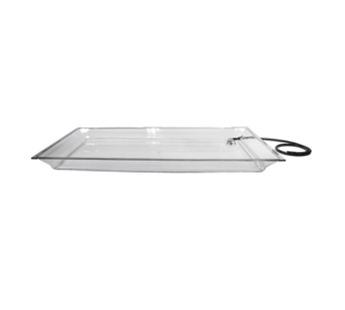 Cal-Mil IP252 48" W x 24" D x 4" H Rectangle Large Acrylic Clear Ice Display Pan