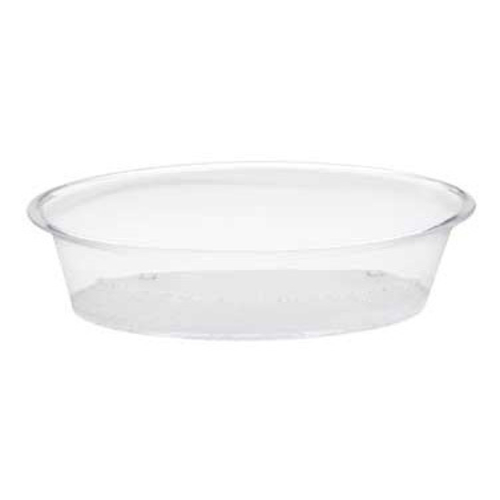 Cal-Mil 316-12-12 12" Dia. x 3 1/2" D Round Acrylic Clear Turn N Serve Deep Tray