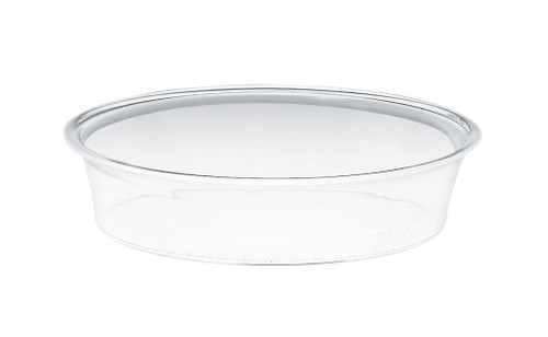 Cal-Mil 316-12-12 12" Dia. x 3 1/2" D Round Acrylic Clear Turn N Serve Deep Tray