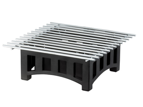 Cal-Mil 1364-12-13 10 1/4" W x 10" D x 5" H Black Square Wire Grill Mission Chafer Alternative