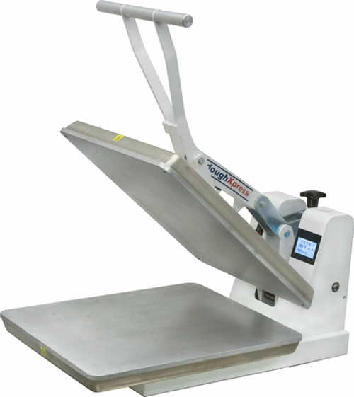 DoughXpress TXM-20 16" W x 15" H x 31" D Manual White Clamshell Design Tortilla Dough Press - 220 Volts, 1-Ph
