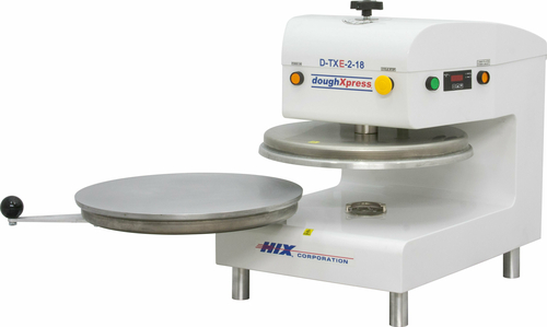 DoughXpress D-TXE-2-18-W 18.19" W x 25.13" H x 24.69" D White Electro-Mechanical Automatic 2 Start Buttons Tortilla/Pizza Dough Press - 220 Volts, 1-Ph