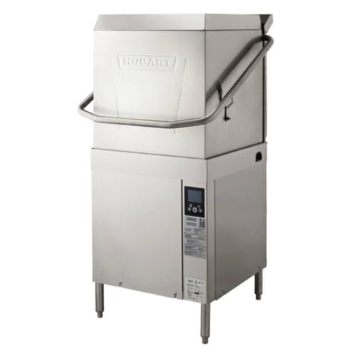 Hobart AM16-BAS-2 60 Racks and Hour Electric High Temp with Booster Universal Stainless Steel Dishwasher - 208-240 Volts