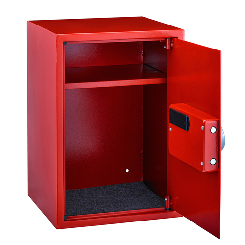 Alpine ADI670-100-03-RED 14.2" W x 13.8" D x 20.5" H 2.32 Cu. Ft. Steel Red Finish Security Safe