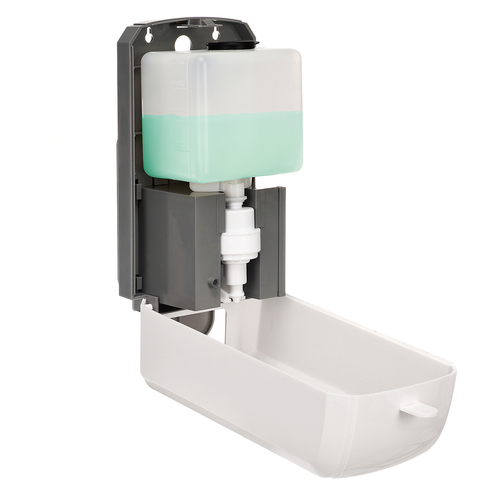 Alpine ALP430-S-T 4.5" W x 18.1" H x 6.1" D 40.6 Oz. Automatic Plastic Touch-Free Surface Mount Soap & Hand Sanitizer Liquid Dispenser