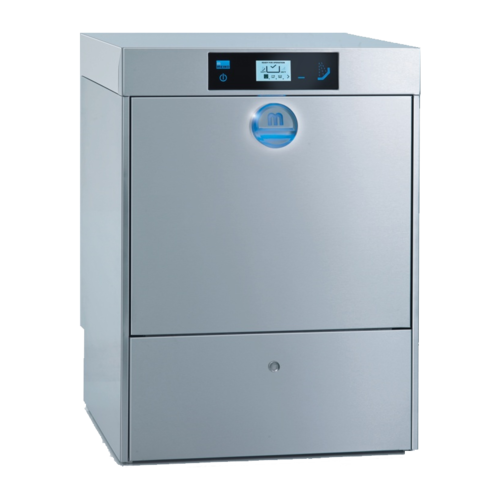 MEIKO UM COMFORT AIR 23.6" W x 28.8" H x 23.6" D 0.61 Gal. 35 Racks/Hr High Temp M-iClean Comfort Air Series Glasswasher - 208-230 Volts, 3/4 HP