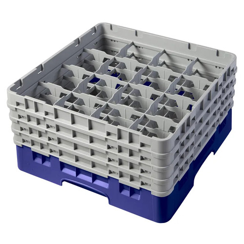Cambro 16S800186 Camrack Glass Rack With (4) Soft Gray Extenders - 2 Cases