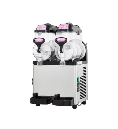 Icetro SSM-52 Double 2 Gal. Transparent Bowls Slush Machine / Frozen Beverage Dispenser - 115V 500W