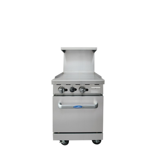 Atosa AGR-24G-NG 24" W Natural Gas 1 Griddle Top 1 Oven CookRite Range - 74,000 BTU