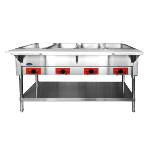 Atosa CSTEA-4C 4 Pans Electric Open Shelf Base CookRite Steam Table - 120 Volts
