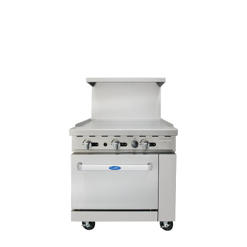 Atosa AGR-36G-NG 36" W Natural Gas 1 Griddle & Oven CookRite Range - 102,000 BTU
