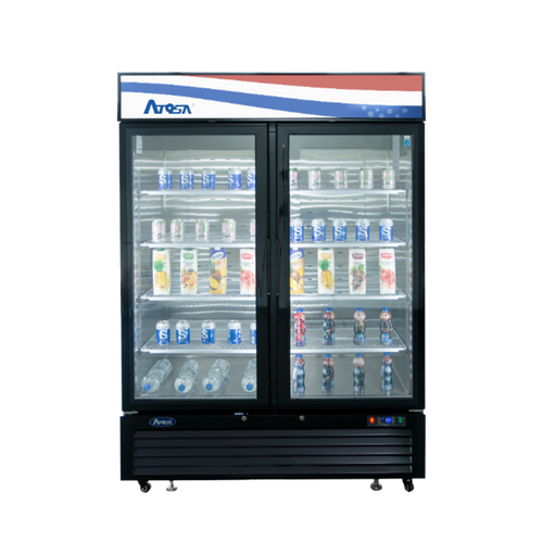 Atosa MCF8732GR 28.5 Cu. Ft. Black Freezer Merchandiser - 115 Volts