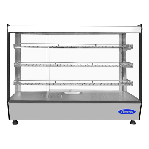 Atosa CHDS-71 35.38" W x 22.5" D x 26.63" H Straight Front Glass Countertop Heated Display Case - 115 Volts