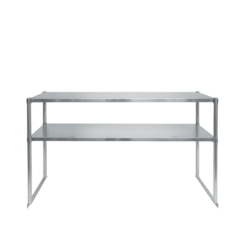 Atosa SOD1493B 92.9" W x 14" D x 47.2" H Stainless Steel Double Overshelf for Pizza Prep Table