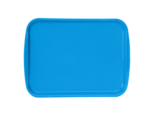 Vollrath 1216-04 12.13" x 17.19" Blue Plastic Rectangular Traex Fast Food Tray