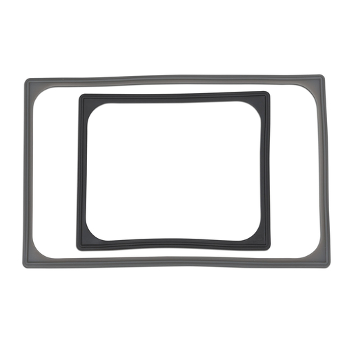 Vollrath N-0006B 6" x 6 1/2" x 5/8" Black Polyfilm Reusable Band Secures Covers High-Temp Silicone Pan Band for Sixth Size Steam Table