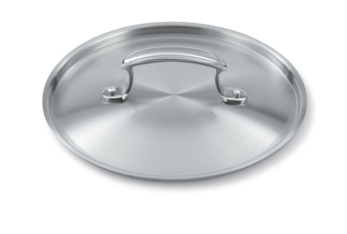 Vollrath 49419 8" W x 8" Dia. Satin Finish Interior and Exterior with Mirror Finish Handle Miramar Low Dome Cover