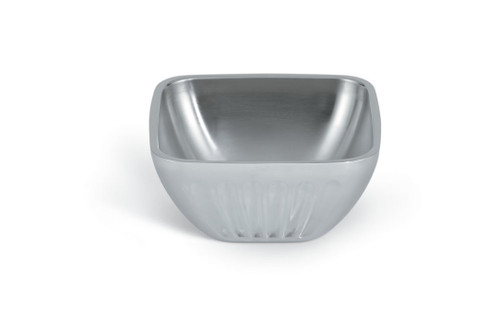 Vollrath 47680 24 Oz. Square Stainless Steel Double Wall Insulated Serving Bowl