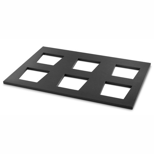 Vollrath V904975 19 11/16" W x 29 1/2" D x 9/16" H Wood Black Cubic Display Template