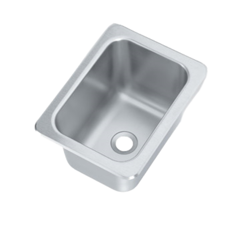 Vollrath 101-1-2 13" OAW x 17" OAD One Compartment Stainless Steel Drop-In Sink
