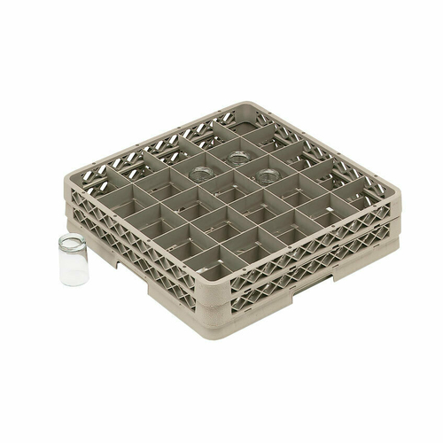 Vollrath TR13BBBB 19.75" W x 7.75" H (25) Compartment Square Full size with (3) Compartment Extender Traex Full Size Low Profile Glass / Stemware Rack