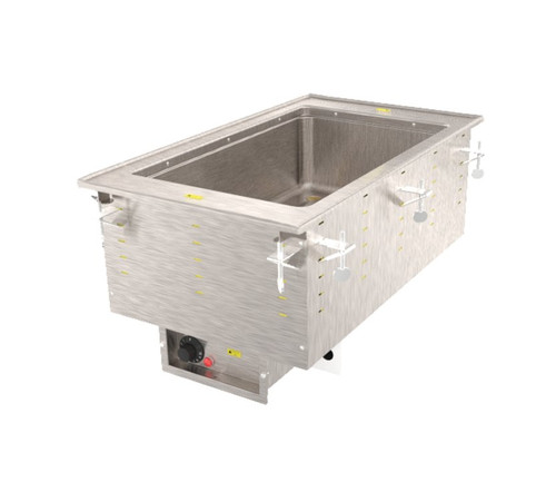 Vollrath 3646661 21.5" W x 26" D x 15" H Galvanized Exterior Housing Stainless Steel Insulated Well Drop-In Electric Hot Food Well Unit