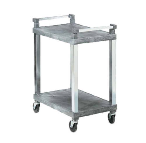 Vollrath 97101 30 1/2" W x 18 1/2" D x 36" H 200 Lb. 2 Shelves Plastic Gray Utility Cart