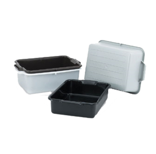 Vollrath 52622 20" W x 5" H x 17" D 1-Compartment Black Polyethylene Signature Bus Box