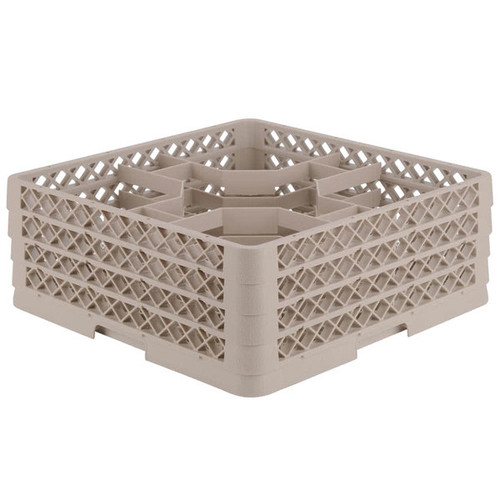 Vollrath TR13HHH 19.75" W x 19.75" D x 6.13" H Beige Co-Polymer (30) Compartments Full Size Rack Max Low Profile Glass / Stemware Rack