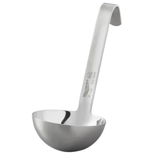 Vollrath 4970610 6 Oz. 3 5/8" Bowl Dia. with 6" Stainless Short Handle Capacity Stamped on Product One-Piece Ladle
