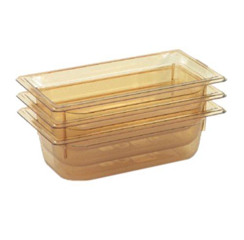 Vollrath 9036410 6" Deep High-Temp Amber Resin Super Pan 1/3 GN Food Pan