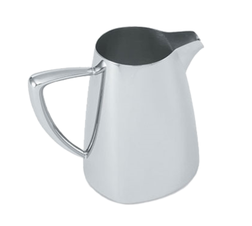Vollrath 46208 9 Oz. Stainless Steel Triangular Body Design Hollow Tubular Handle Triennium Open Creamer