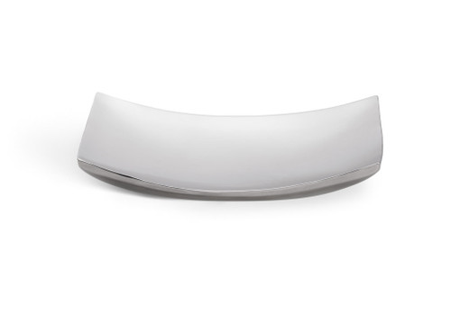 Vollrath 46222 Curved 12" x 7" Polished Stainless Steel Double Wall Platter