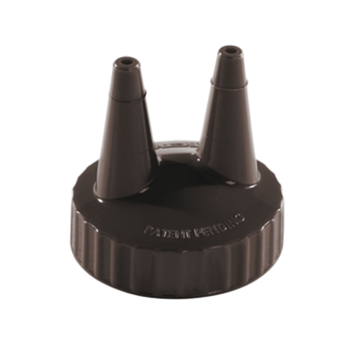 Vollrath 2200-01 Brown Standard Mouth Bottles Twin Tip Replacement Color Cap (12 Each Per Case)