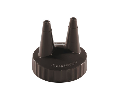 Vollrath 2200-01 Brown Standard Mouth Bottles Twin Tip Replacement Color Cap