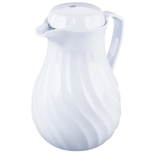 Vollrath 52134 64 Oz. White Plastic Tilt & Pour SwirlServe Beverage Server