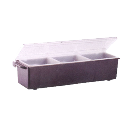Vollrath 4742-01 18" x 6" x 3-3/4" 3 Quart Brown Plastic Standard Lid NSF Kondi-Keeper Condiment Dispenser