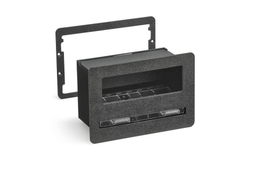 Vollrath FMS-7 10 9/16"W x 5"D x 7 3/8"H Black ABS Plastic Flush Mount Dispenses One Straw At A Time Straw Dispenser
