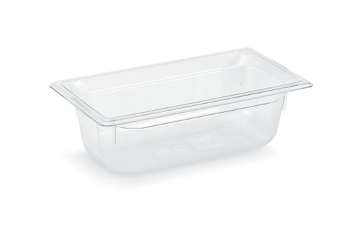 Vollrath 8036410 6" Deep Low-Temp Polycarbonate Clear Plastic Super Pan 1/3 GN Food Pan