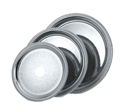 Vollrath 82100 12 3/8" Dia. Heavy Duty 18/8 Stainless Steel Round Elegant Reflections Serving Tray