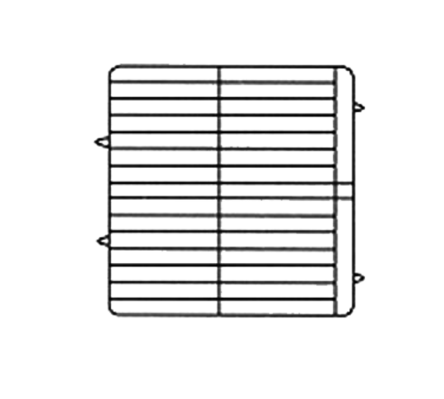 Vollrath PM3208-3 32 Plate Co-Polymer Plastic Open Profile Plate Crate Dishwasher Rack