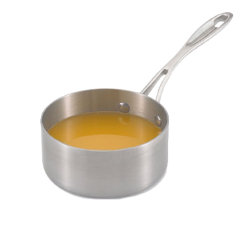 Vollrath 49430 1 Qt. 3-Ply Construction Stainless Steel 3004 Aluminum Core Bottom and Side Walls Satin Finish with Mirror Finish Welded Handles Miramar Display Cookware Butter Warmer