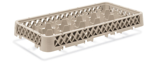 Vollrath HR1D1 10" W x 19.75" D x 3.81" H Half Size 17 Compartments Co-Polymer Plastic Beige Traex Rack-Master Dishwasher Rack