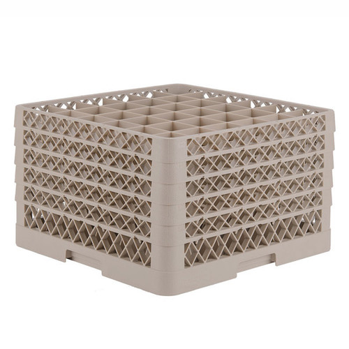Vollrath TR7CCCCA 19.75" W x 19.75" D Co-Polymer Plastic (36) Compartments Full Size Glass / Stemware Rack