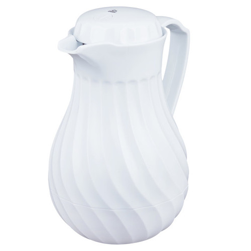 Vollrath 52130 42 Oz. White Plastic Tilt & Pour SwirlServe Beverage Server